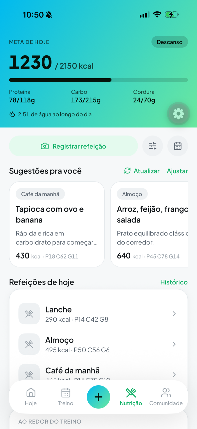 Nutrição do TimeRun
